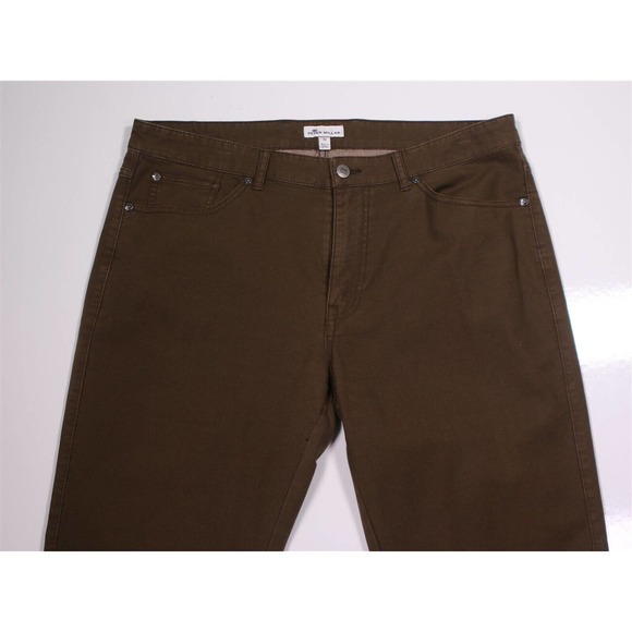 Peter Millar Other - Peter Millar Brown Cotton Stretch Straight Leg Jeans 36x32